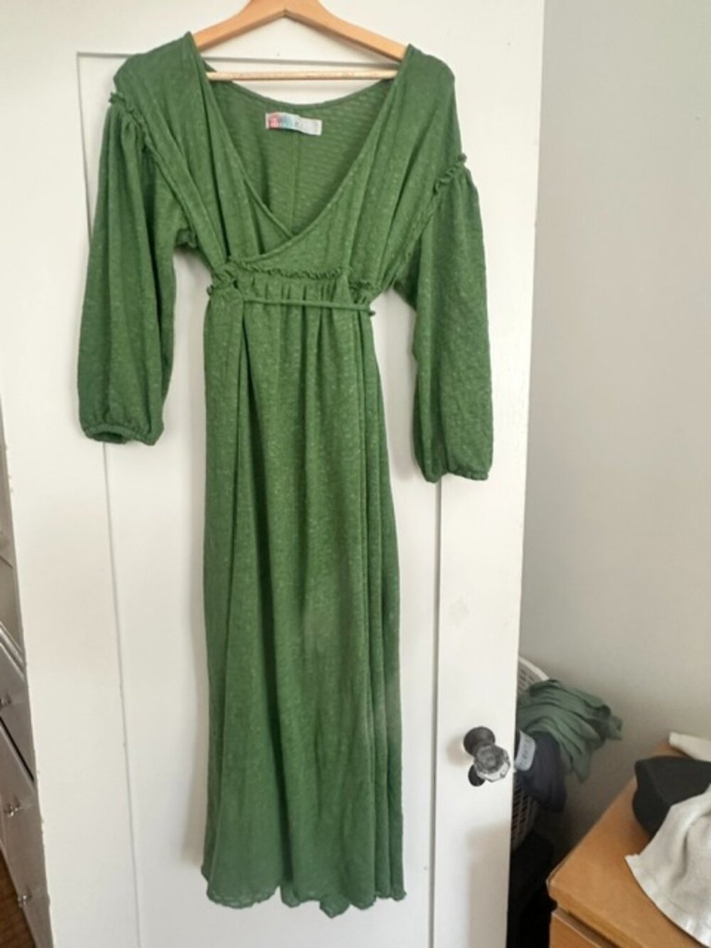 Free People Beach Green Wrap Dress
